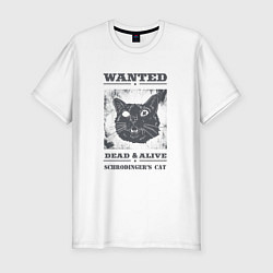 Мужская slim-футболка Schrodinger's cat