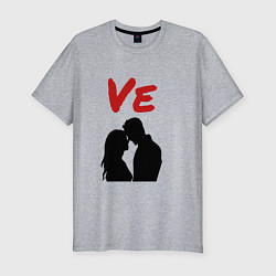 Мужская slim-футболка LOVE 2 часть