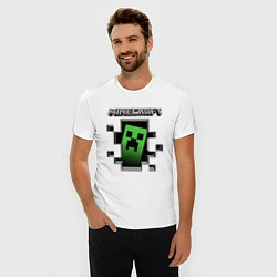 Футболка slim-fit Minecraft, цвет: белый — фото 2