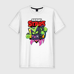 Мужская slim-футболка BRAWL STARS VIRUS 8-BIT