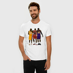 Футболка slim-fit Kobe, Michael, LeBron, цвет: белый — фото 2