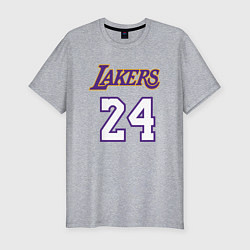 Футболка slim-fit Lakers 24, цвет: меланж
