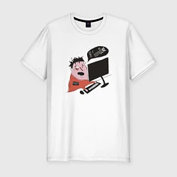 Мужская slim-футболка Кодер дедлайн