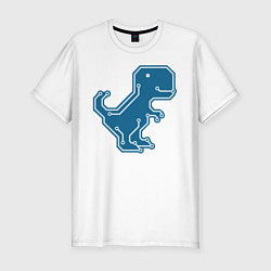 Футболка slim-fit Cyber Dino, цвет: белый