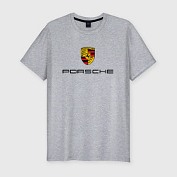 Футболка slim-fit PORSCHE, цвет: меланж