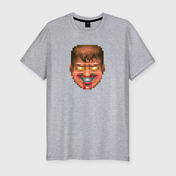 Футболка slim-fit Doom Guy Evil Face, цвет: меланж