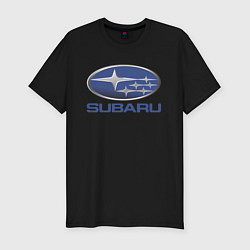Мужская slim-футболка SUBARU