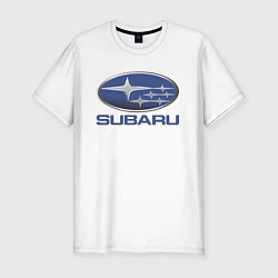 Мужская slim-футболка SUBARU