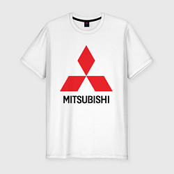 Футболка slim-fit MITSUBISHI, цвет: белый