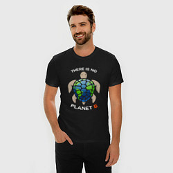 Футболка slim-fit There's no planet B, цвет: черный — фото 2