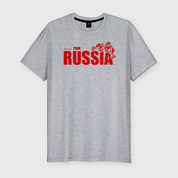 Футболка slim-fit Russia, цвет: меланж