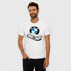 Футболка slim-fit BMW, цвет: белый — фото 2