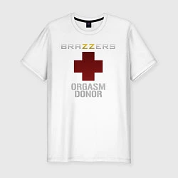 Мужская slim-футболка Brazzers orgasm donor