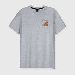 Мужская slim-футболка Minecraft в моем сердце