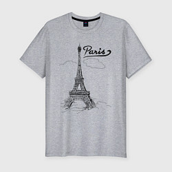 Мужская slim-футболка Париж