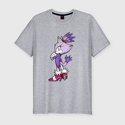 Мужская slim-футболка SONIC Кошка Блейз