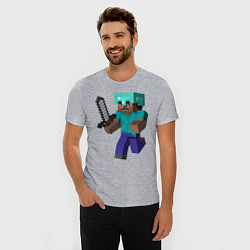 Футболка slim-fit Майнкрафт, цвет: меланж — фото 2