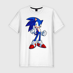 Мужская slim-футболка SONIC