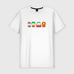 Футболка slim-fit South Park Саус Парк, цвет: белый