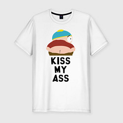 Футболка slim-fit KISS MY ASS, цвет: белый