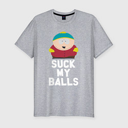 Мужская slim-футболка Suck My Balls