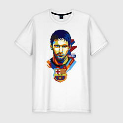 Футболка slim-fit MESSI BARCELONA, цвет: белый