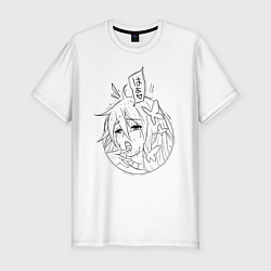 Футболка slim-fit Anime girl, цвет: белый