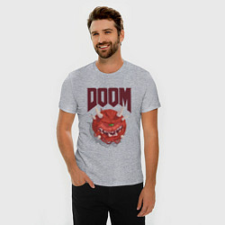 Футболка slim-fit DOOM, цвет: меланж — фото 2