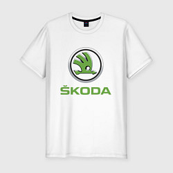 Мужская slim-футболка Skoda