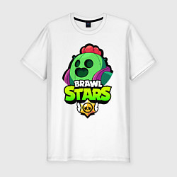 Футболка slim-fit BRAWL STARS SPIKE, цвет: белый