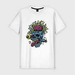 Футболка slim-fit The explosion of the brain, цвет: белый