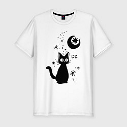 Мужская slim-футболка Jiji Cat