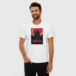 Футболка slim-fit Godzilla, цвет: белый — фото 2