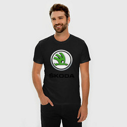 Футболка slim-fit SKODA, цвет: черный — фото 2