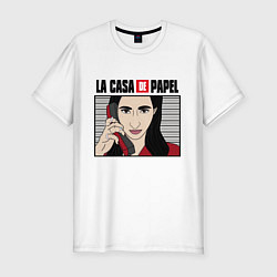 Футболка slim-fit La casa de papel, цвет: белый