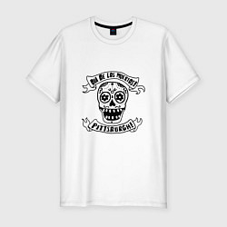 Мужская slim-футболка Dia de los muertos!