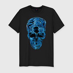 Футболка slim-fit Skull - illusion, цвет: черный