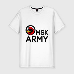 Мужская slim-футболка Omsk army