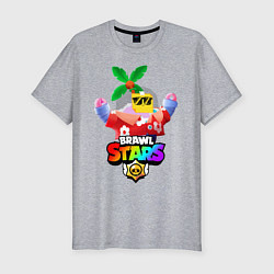 Футболка slim-fit BRAWL STARS SPROUT TROPICAL, цвет: меланж