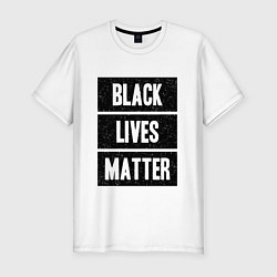 Мужская slim-футболка Black lives matter Z