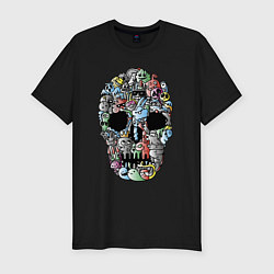 Футболка slim-fit Tosh Cool skull, цвет: черный