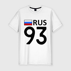 Футболка slim-fit RUS 93, цвет: белый