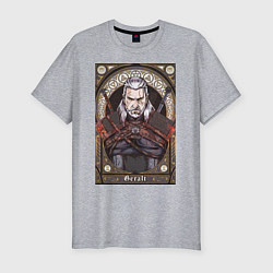 Мужская slim-футболка The Witcher, Geralt, Ведьмак,