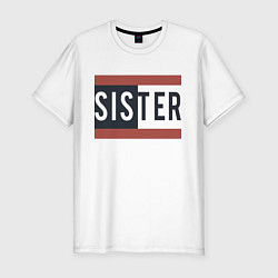 Футболка slim-fit Sister, цвет: белый