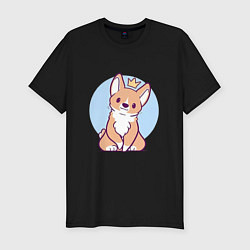 Мужская slim-футболка Милый щенок