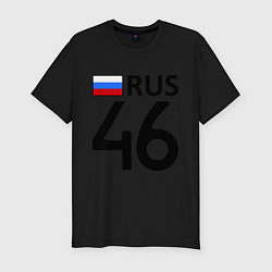 Футболка slim-fit RUS 46, цвет: черный