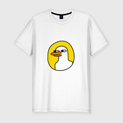 Футболка slim-fit Утка, цвет: белый