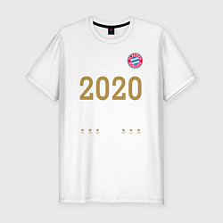 Футболка slim-fit FC Bayern Munchen Champions of Europe 2020, цвет: белый