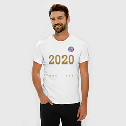 Футболка slim-fit FC Bayern Munchen Champions of Europe 2020, цвет: белый — фото 2