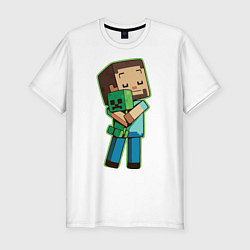 Футболка slim-fit Minecraft, цвет: белый